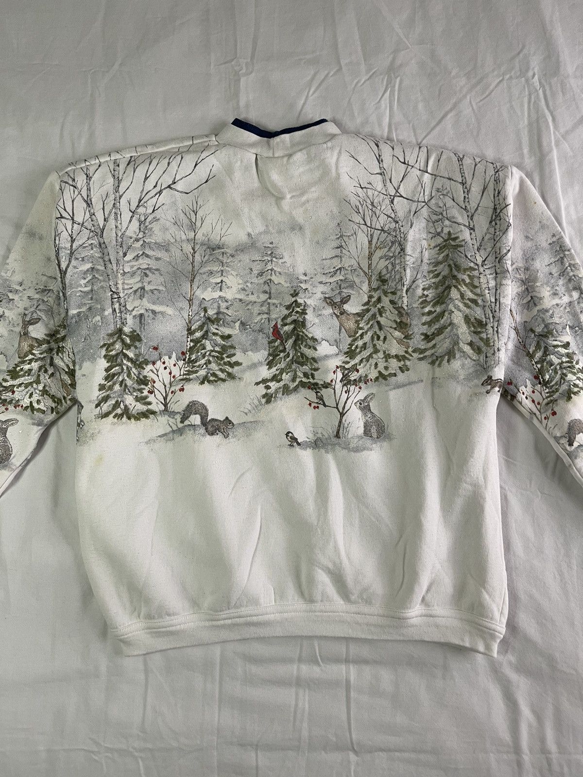 Vintage Winter Vintage Christmas AOP White 90s Crewneck size M Size US M / EU 48-50 / 2 - 5 Thumbnail