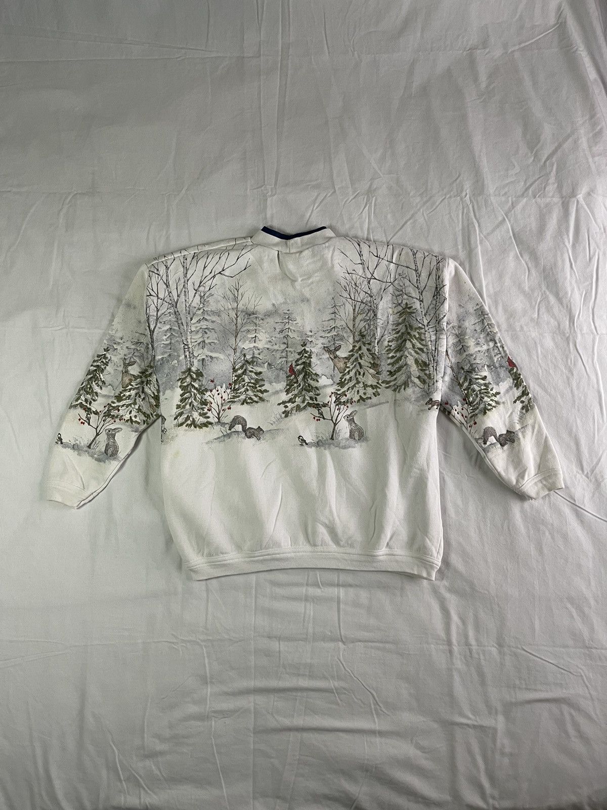 Vintage Winter Vintage Christmas AOP White 90s Crewneck size M Size US M / EU 48-50 / 2 - 4 Thumbnail