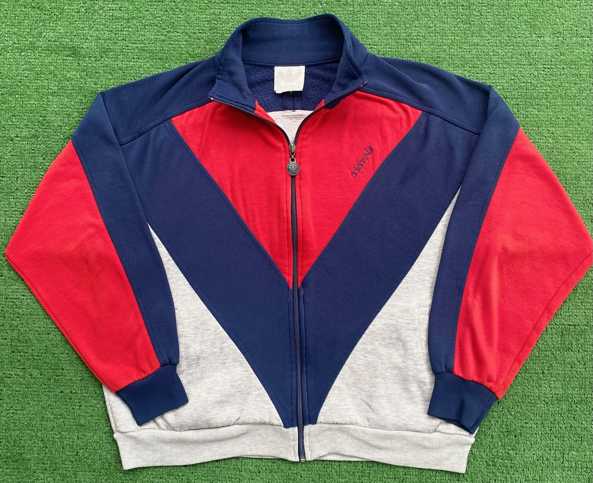 Adidas 80’s Adidas Trefoil Spellout Color Block Track Jacket Mens M Size US M / EU 48-50 / 2 - 1 Thumbnail