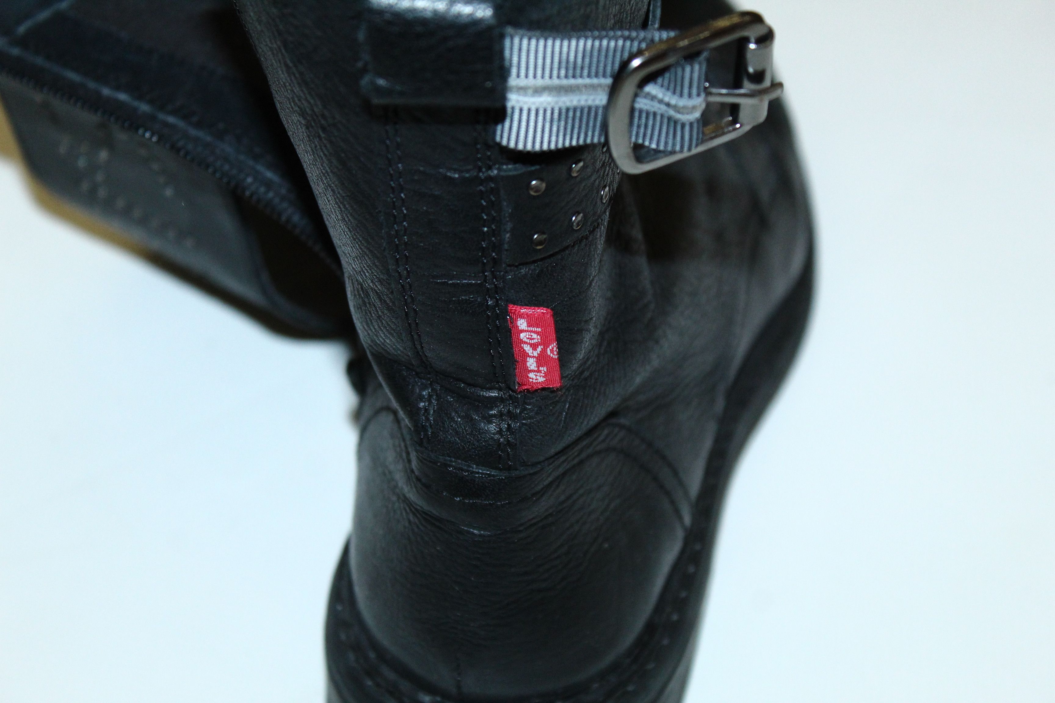 Levi's VTG🔥90s Levi's Studded Rivets Logo Biker Leather Shoes Size US 7 / EU 40 - 10 Thumbnail