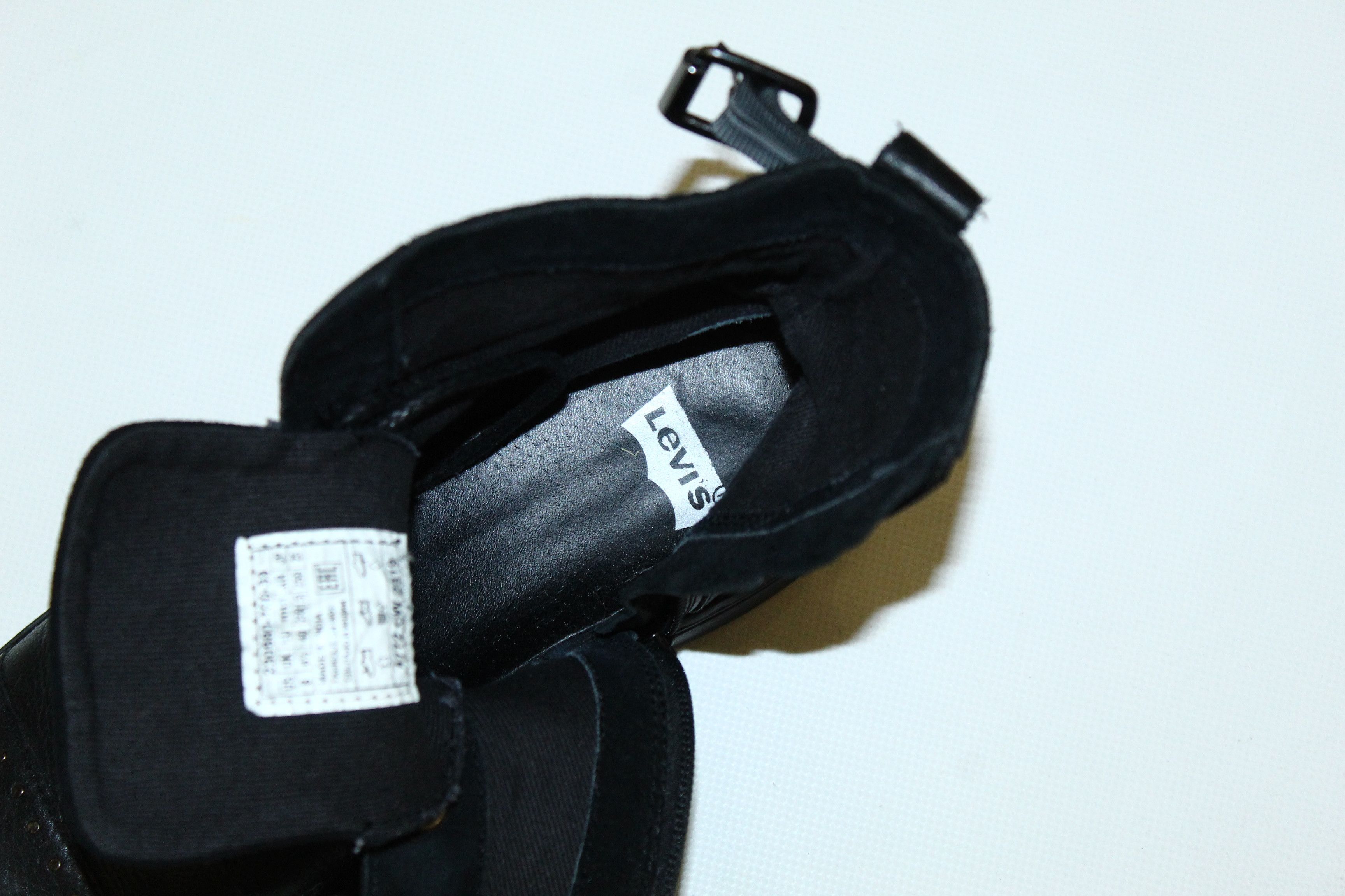 Levi's VTG🔥90s Levi's Studded Rivets Logo Biker Leather Shoes Size US 7 / EU 40 - 8 Thumbnail