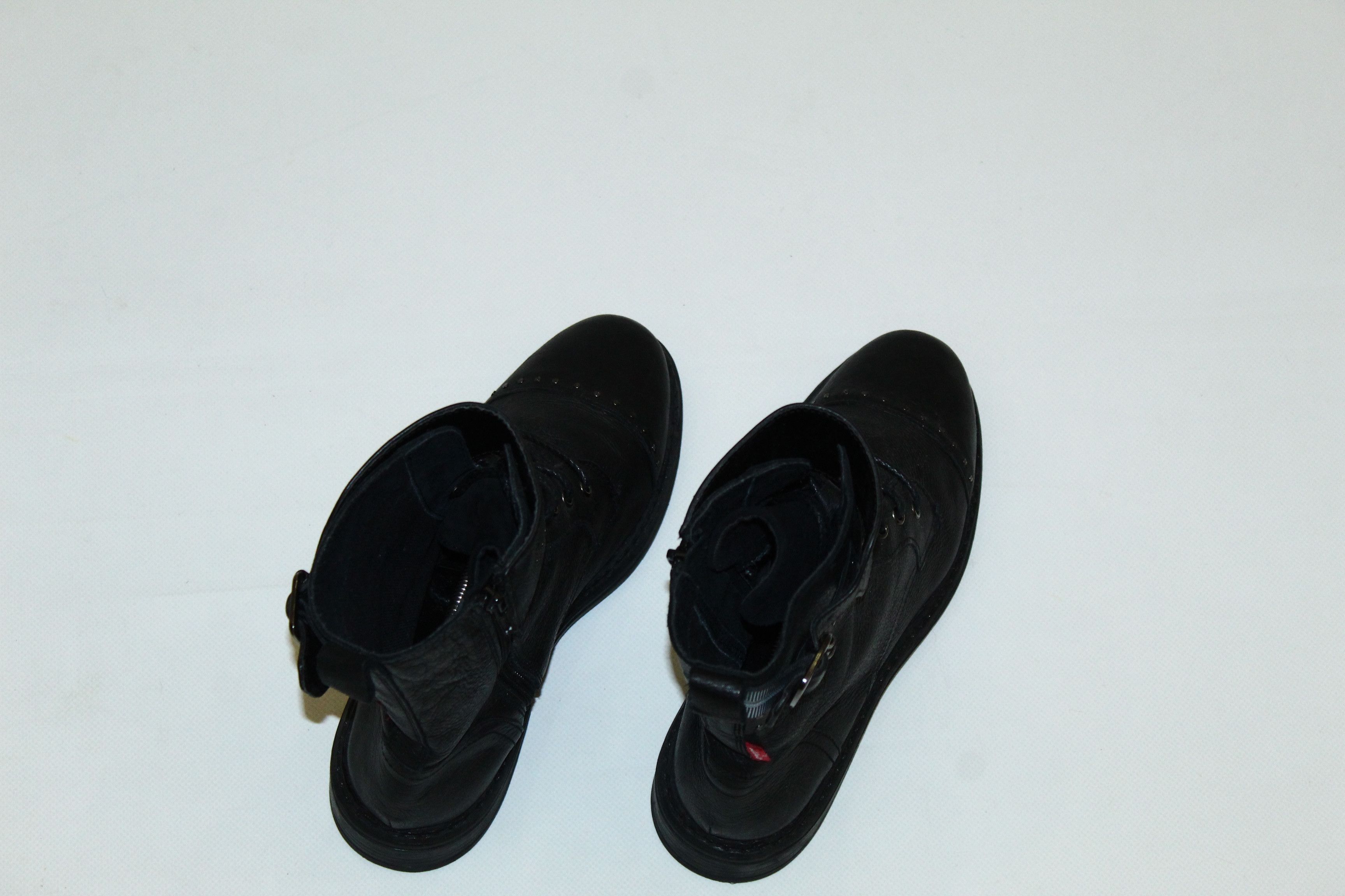 Levi's VTG🔥90s Levi's Studded Rivets Logo Biker Leather Shoes Size US 7 / EU 40 - 5 Thumbnail