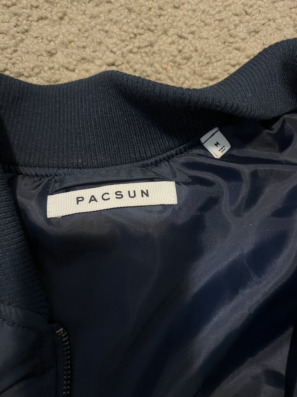 Pacsun Navy Pacsun Bomber Jacket Size US M / EU 48-50 / 2 - 2 Thumbnail