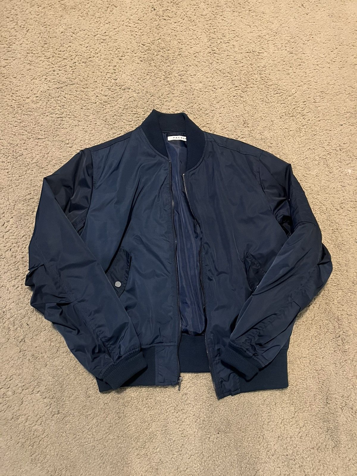 Pacsun Navy Pacsun Bomber Jacket Size US M / EU 48-50 / 2 - 1 Thumbnail