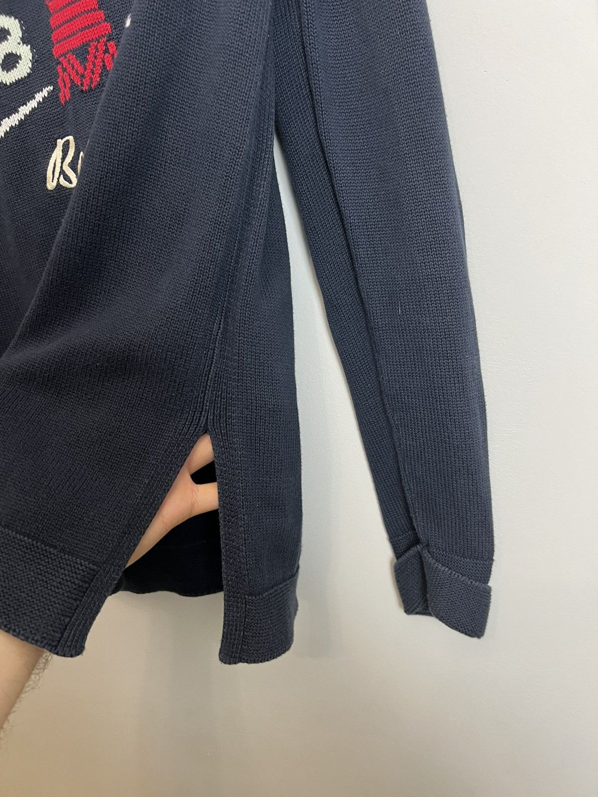 Barbour Rare Vintage Barbour Marl Knit Sweater Navy Jumper Size M / US 6-8 / IT 42-44 - 4 Thumbnail