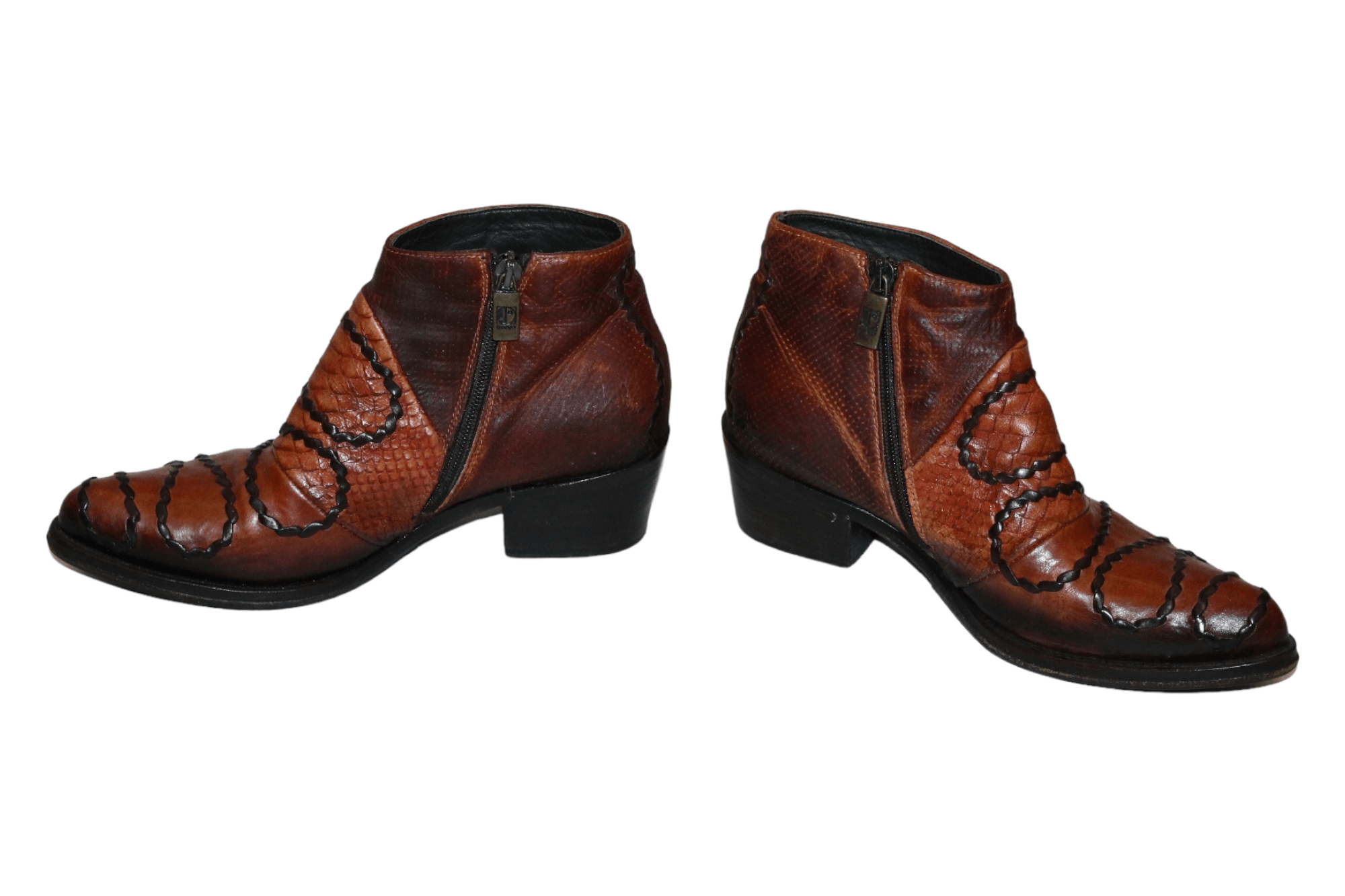 Jo Ghost Jo Ghost Calf-skin Cognac Leather Ankle Boots Size US 7 / IT 37 - 4 Thumbnail