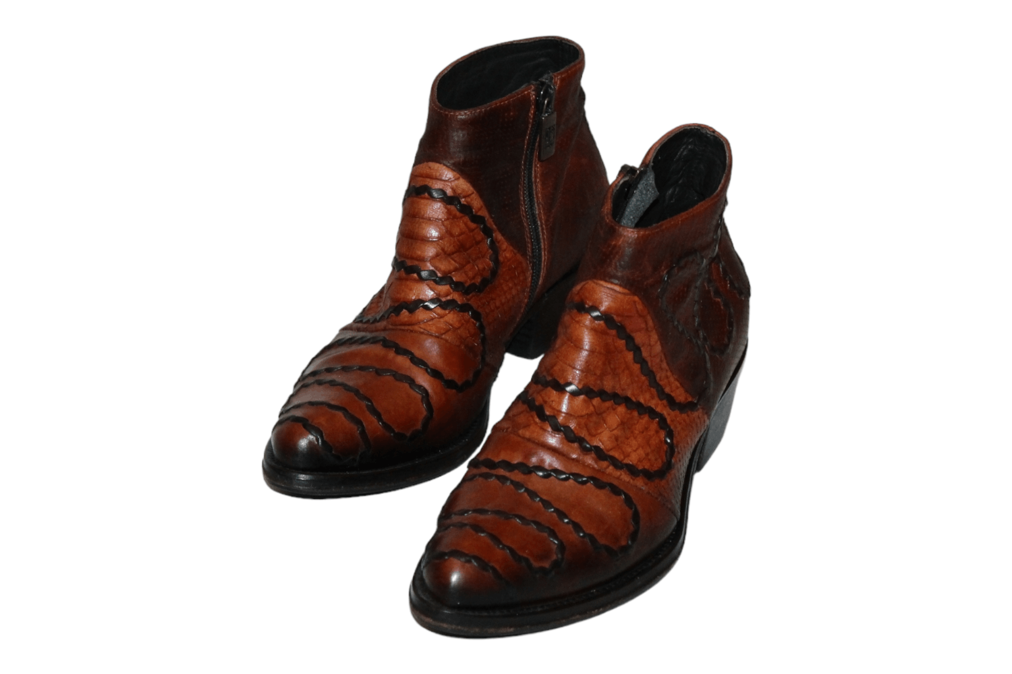 Jo Ghost Jo Ghost Calf-skin Cognac Leather Ankle Boots Size US 7 / IT 37 - 2 Thumbnail