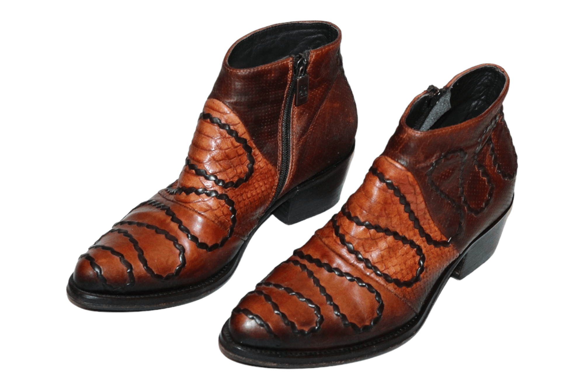 Jo Ghost Jo Ghost Calf-skin Cognac Leather Ankle Boots Size US 7 / IT 37 - 1 Thumbnail