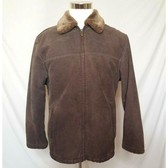 Vintage Robert Comstock Mens M Suede Jacket Leather Faux Fur Lined ...