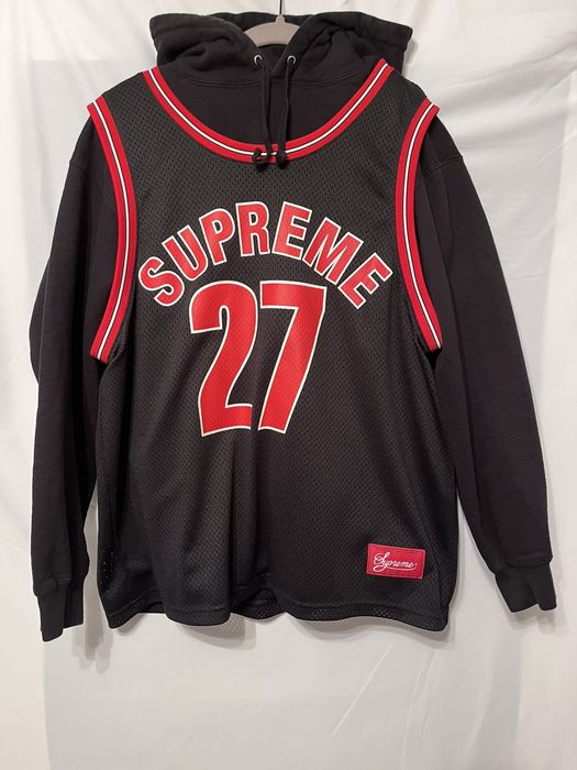 Supreme Supreme Basketball Jersey Hoodie | Grailed