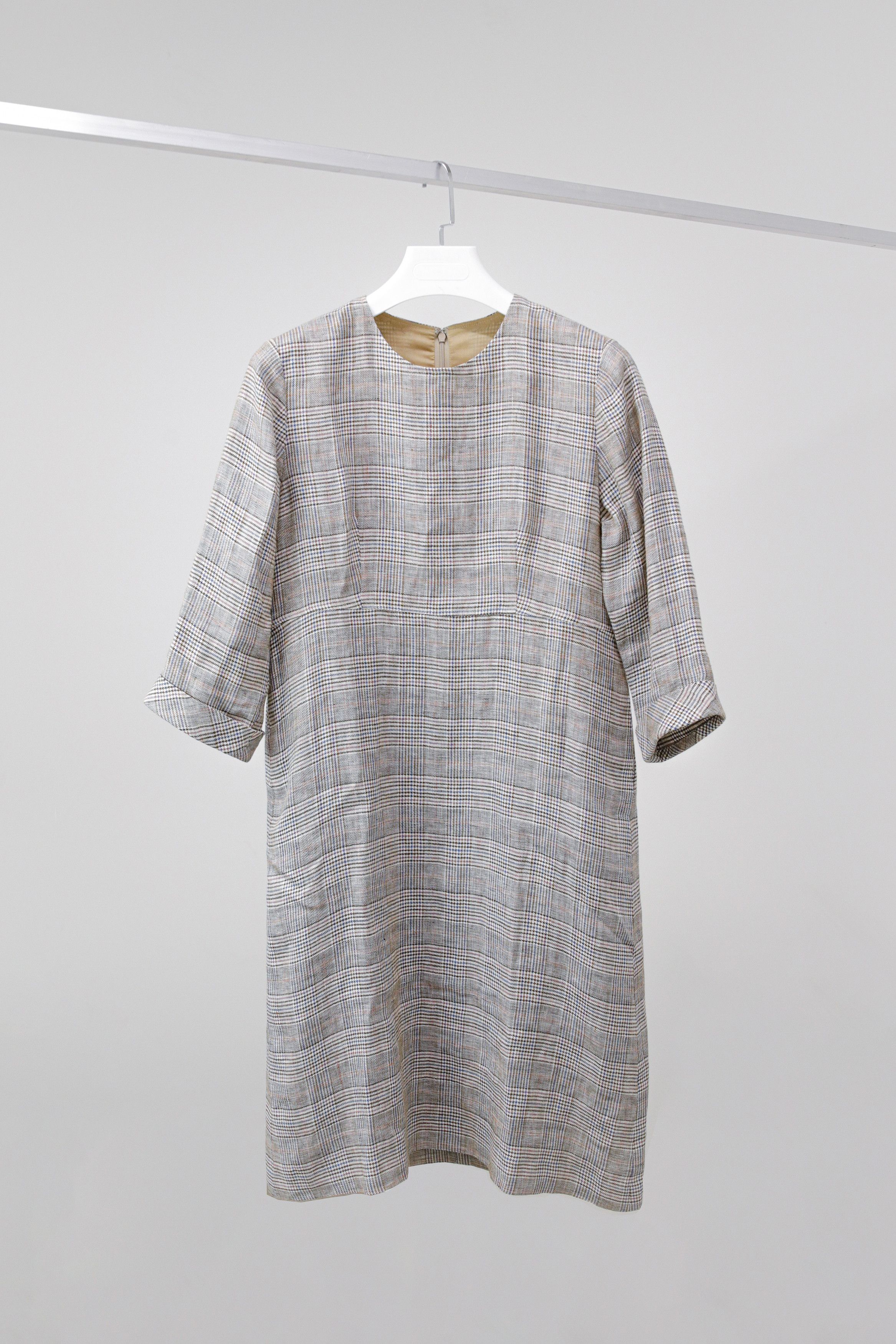 slim fit dress slacks Organic Linen Check Dress – Eileen Fisher Renew