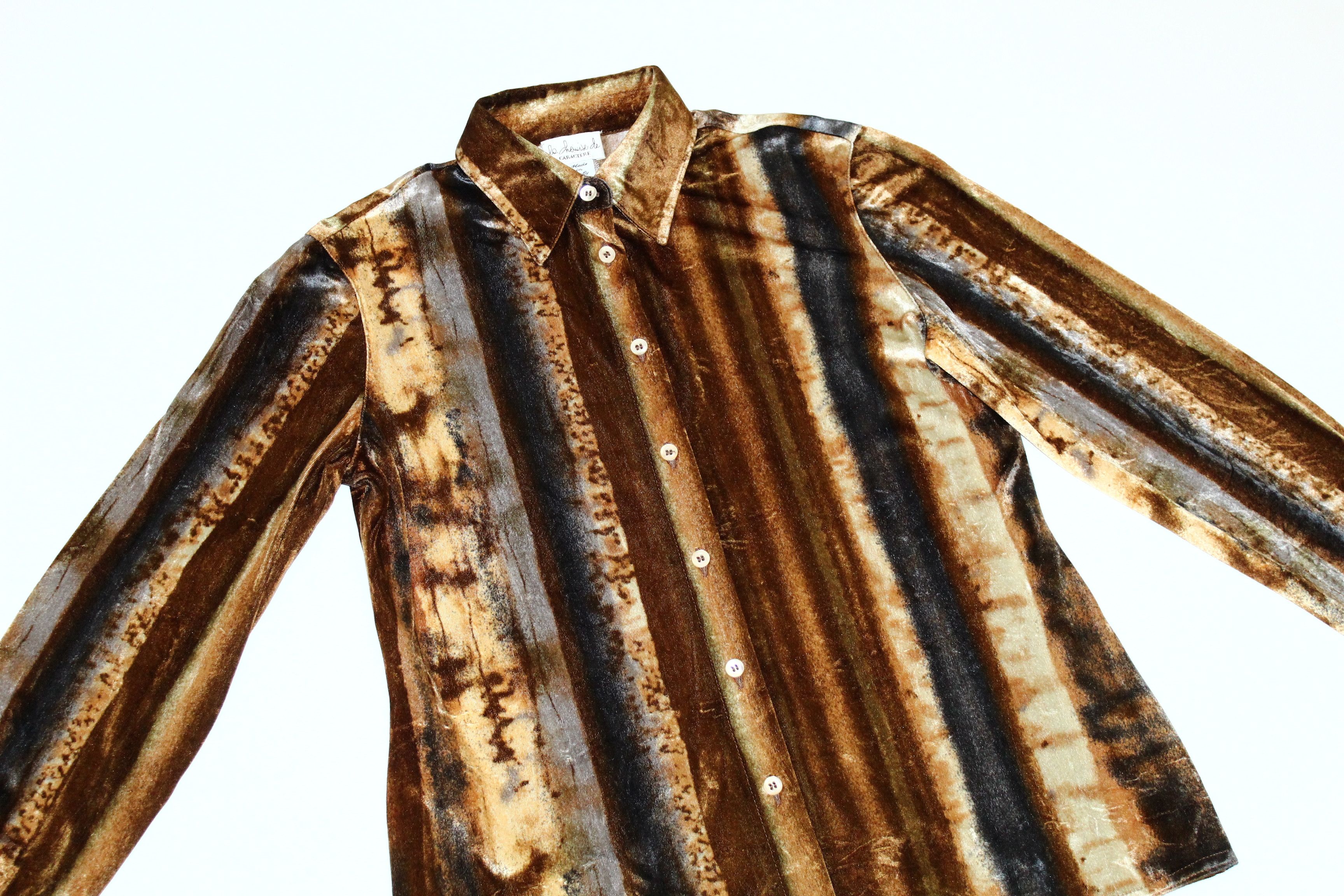 Etro La Chemise de CARACTERE Baroque Style Velour Blouse Size S / US 4 / IT 40 - 2 Thumbnail