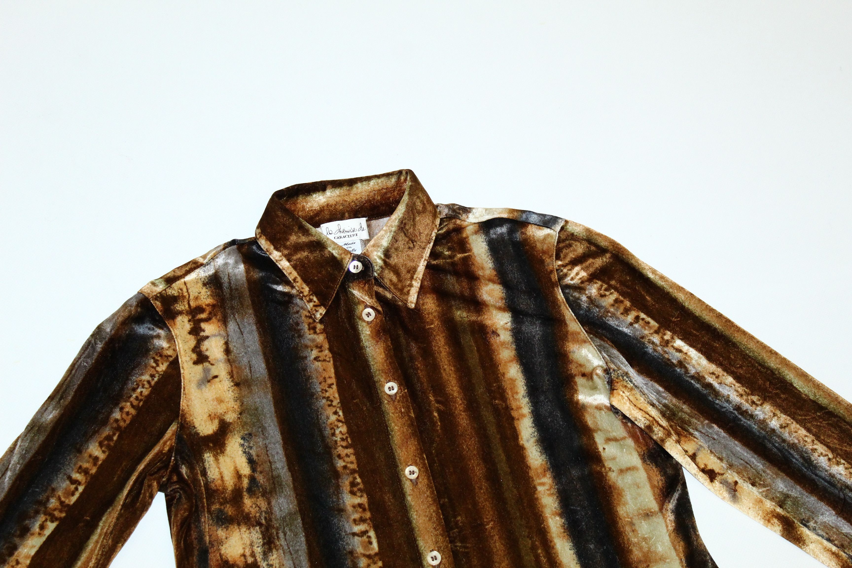 Etro La Chemise de CARACTERE Baroque Style Velour Blouse Size S / US 4 / IT 40 - 4 Thumbnail