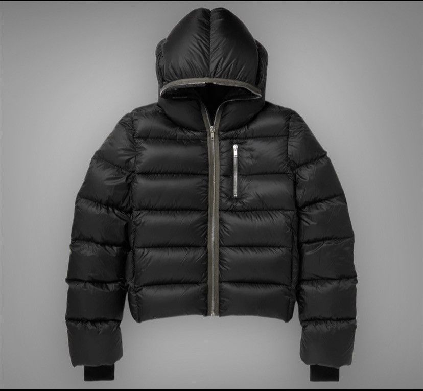 Rick Owens FW22 STROBE RUNWAY GIMP PUFFER DOWN JACKET BLACK FULLZIP ...