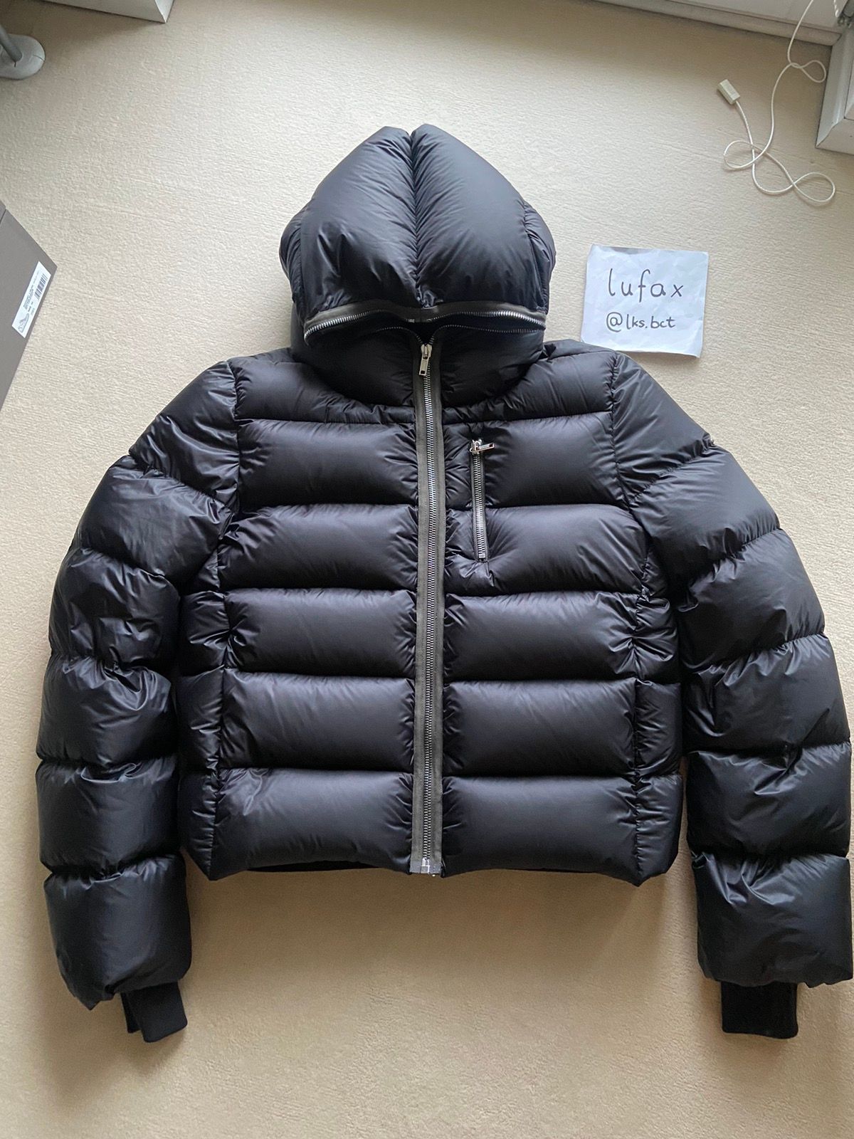 Pre-owned Rick Owens New | Fw22 Strobe Runway Gimp Puffer Down Jacket Size 40 In Black