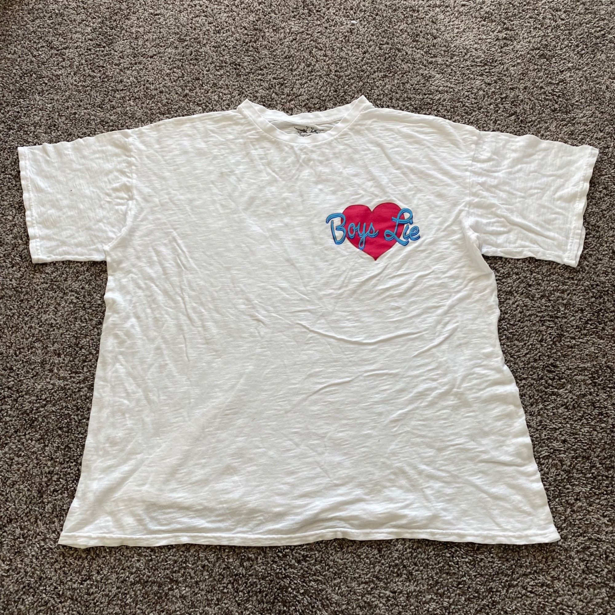 Boys Lie BOYS LIE WHITE UNBREAKABLE BOYFRIEND TEE - ONE SIZE