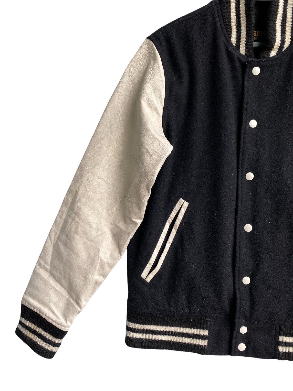 Japanese Brand 💥 Varsity Jacket Sleeves Pig Leather Size US L / EU 52-54 / 3 - 7 Thumbnail
