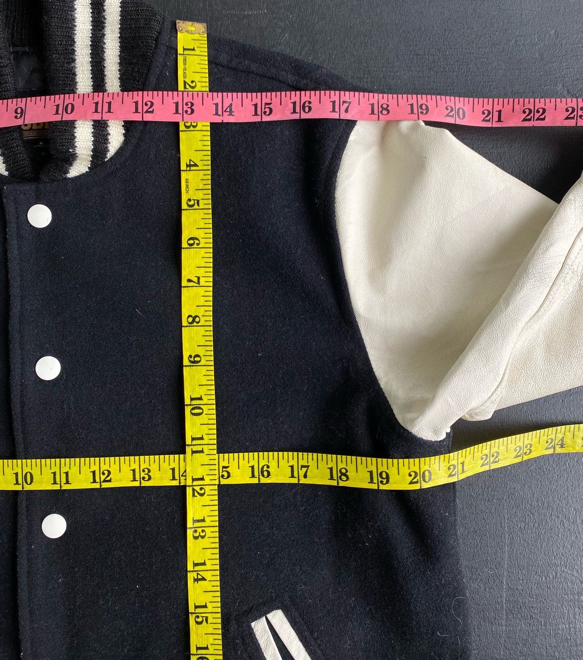 Japanese Brand 💥 Varsity Jacket Sleeves Pig Leather Size US L / EU 52-54 / 3 - 15 Thumbnail