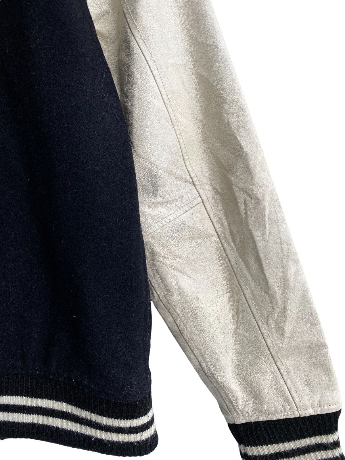 Japanese Brand 💥 Varsity Jacket Sleeves Pig Leather Size US L / EU 52-54 / 3 - 9 Thumbnail