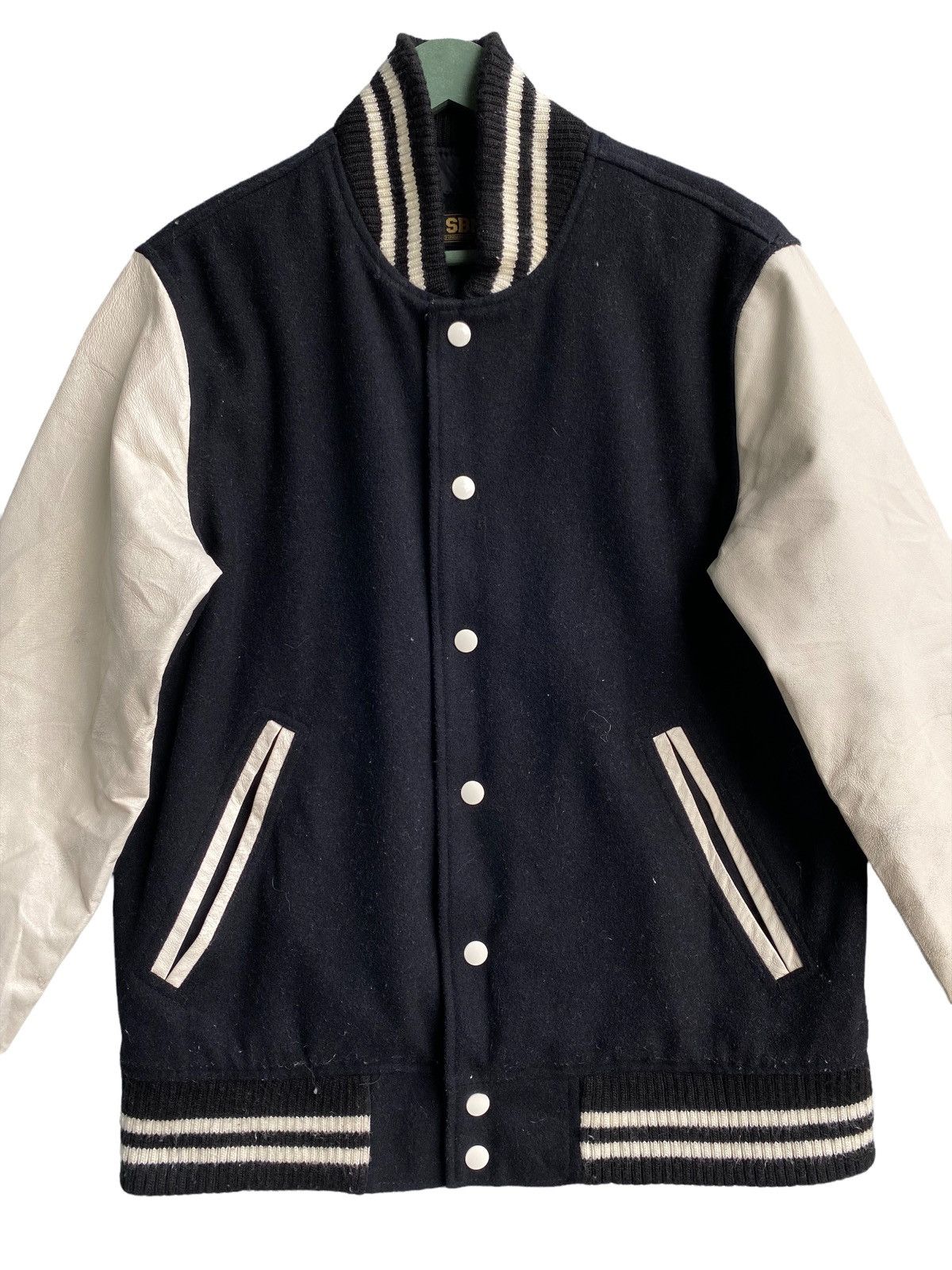Japanese Brand 💥 Varsity Jacket Sleeves Pig Leather Size US L / EU 52-54 / 3 - 4 Thumbnail