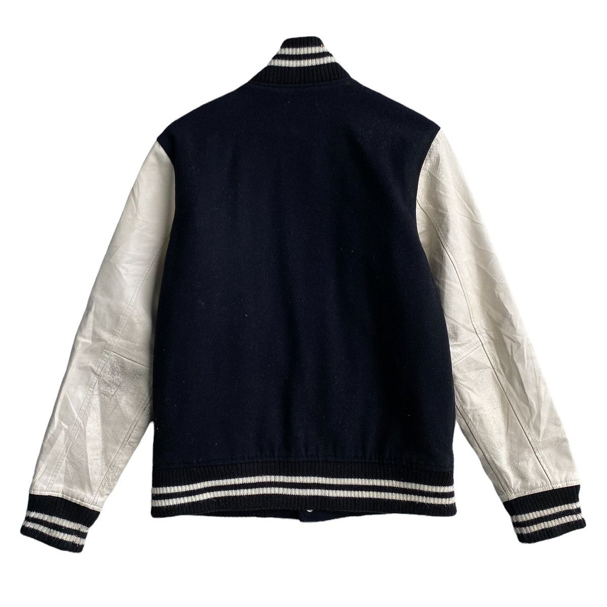 Japanese Brand 💥 Varsity Jacket Sleeves Pig Leather Size US L / EU 52-54 / 3 - 3 Thumbnail