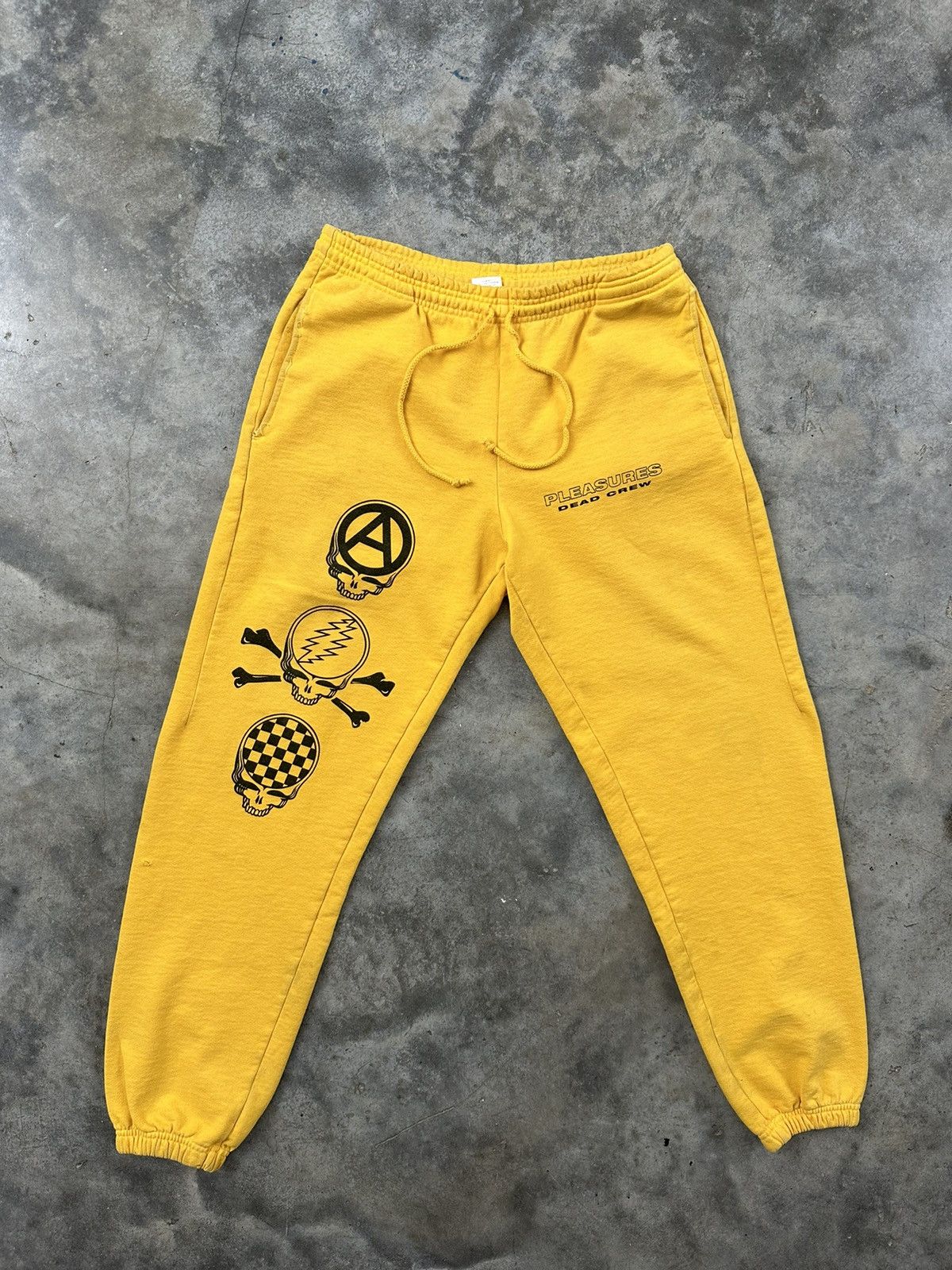 Grateful Dead Pleasures x Grateful Dead Skull Logos Sweatpants Sz