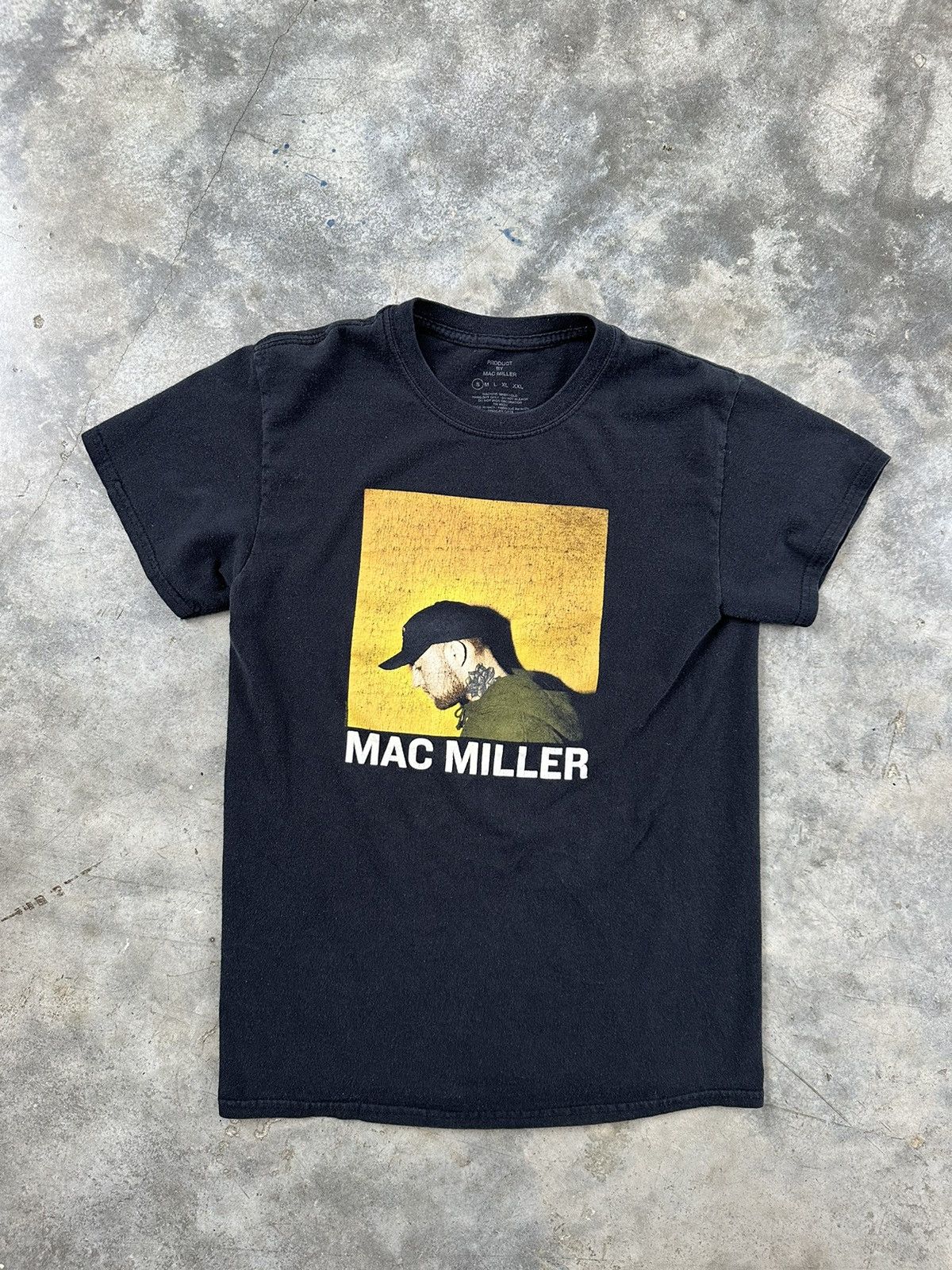 Mac Miller Black Photo Portrait Tee Small