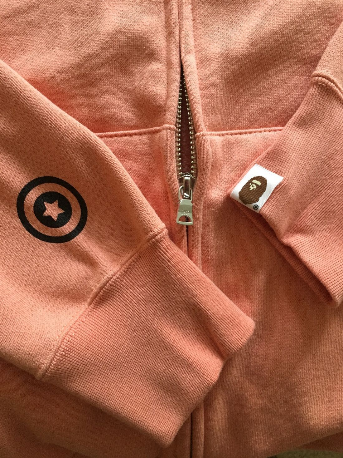 Bape Pink / Salmon PONR Point of No Return Bape Shark Hoodie Size US L / EU 52-54 / 3 - 3 Thumbnail