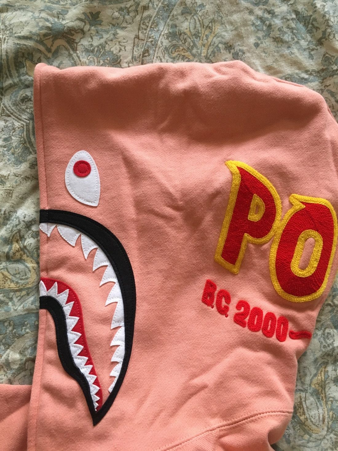 Bape Pink / Salmon PONR Point of No Return Bape Shark Hoodie Size US L / EU 52-54 / 3 - 2 Thumbnail