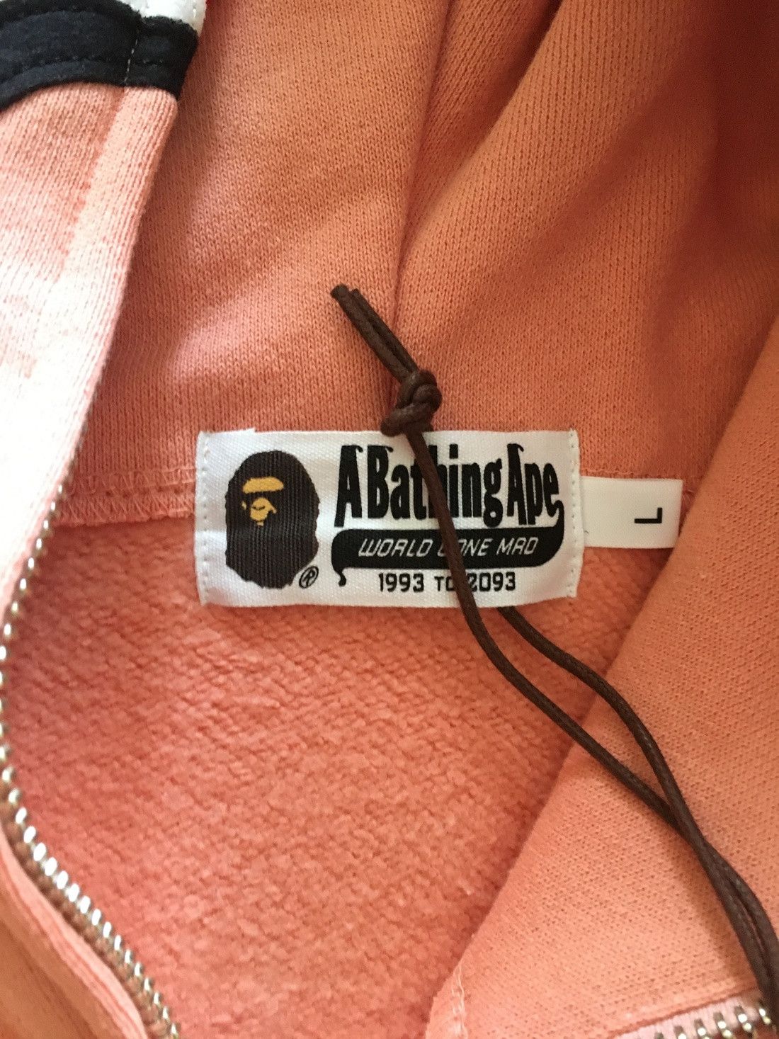 Bape Pink / Salmon PONR Point of No Return Bape Shark Hoodie Size US L / EU 52-54 / 3 - 4 Thumbnail
