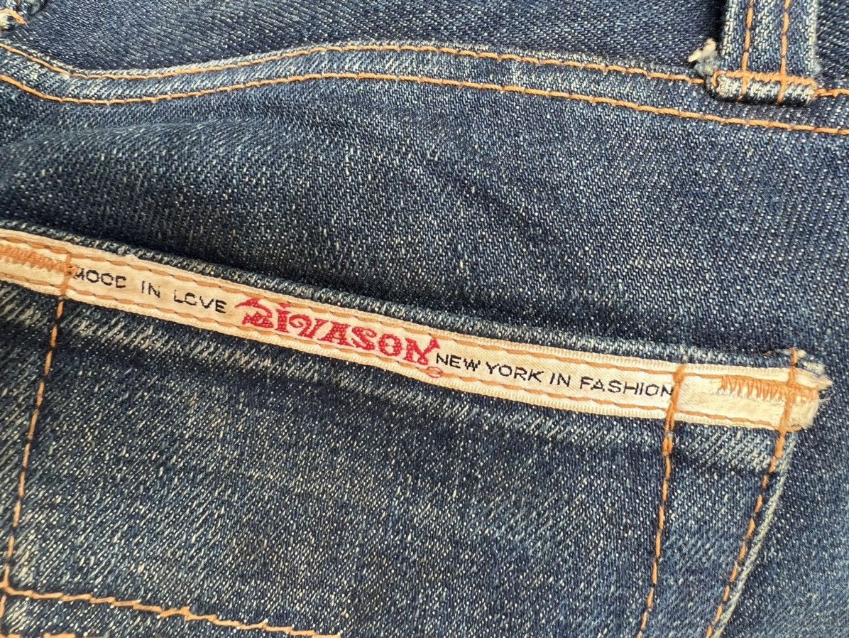 Vintage Super Flare Vintage 70s Bivason Dirty Mud Denim Jeans Size US 30 / EU 46 - 17 Thumbnail