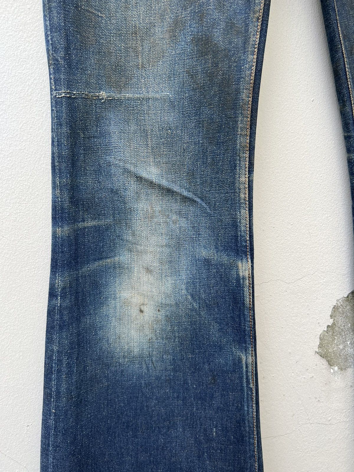 Vintage Super Flare Vintage 70s Bivason Dirty Mud Denim Jeans Size US 30 / EU 46 - 4 Thumbnail