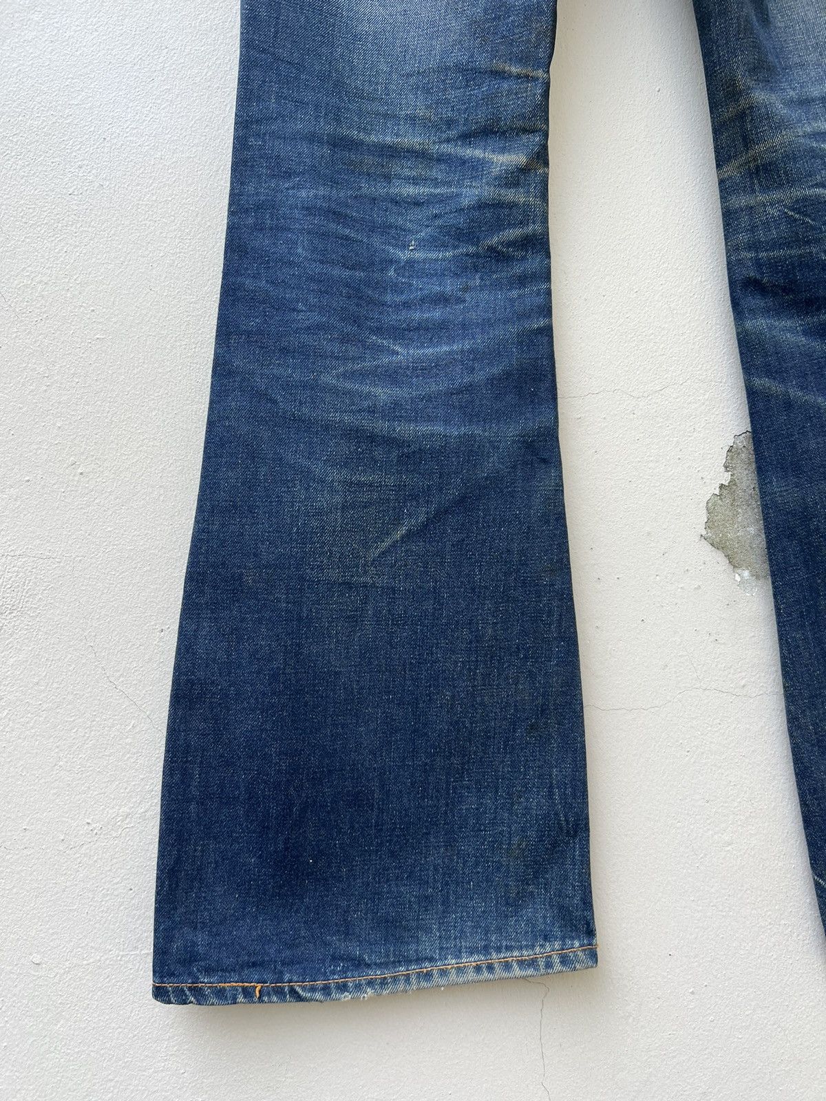 Vintage Super Flare Vintage 70s Bivason Dirty Mud Denim Jeans Size US 30 / EU 46 - 12 Thumbnail