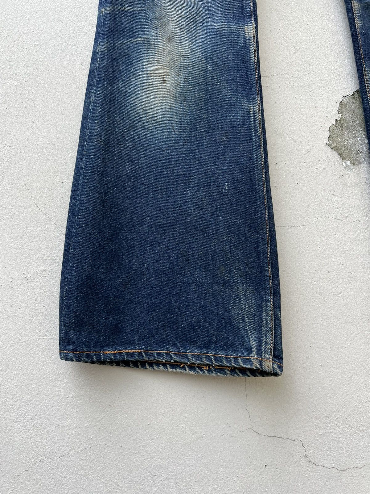 Vintage Super Flare Vintage 70s Bivason Dirty Mud Denim Jeans Size US 30 / EU 46 - 5 Thumbnail
