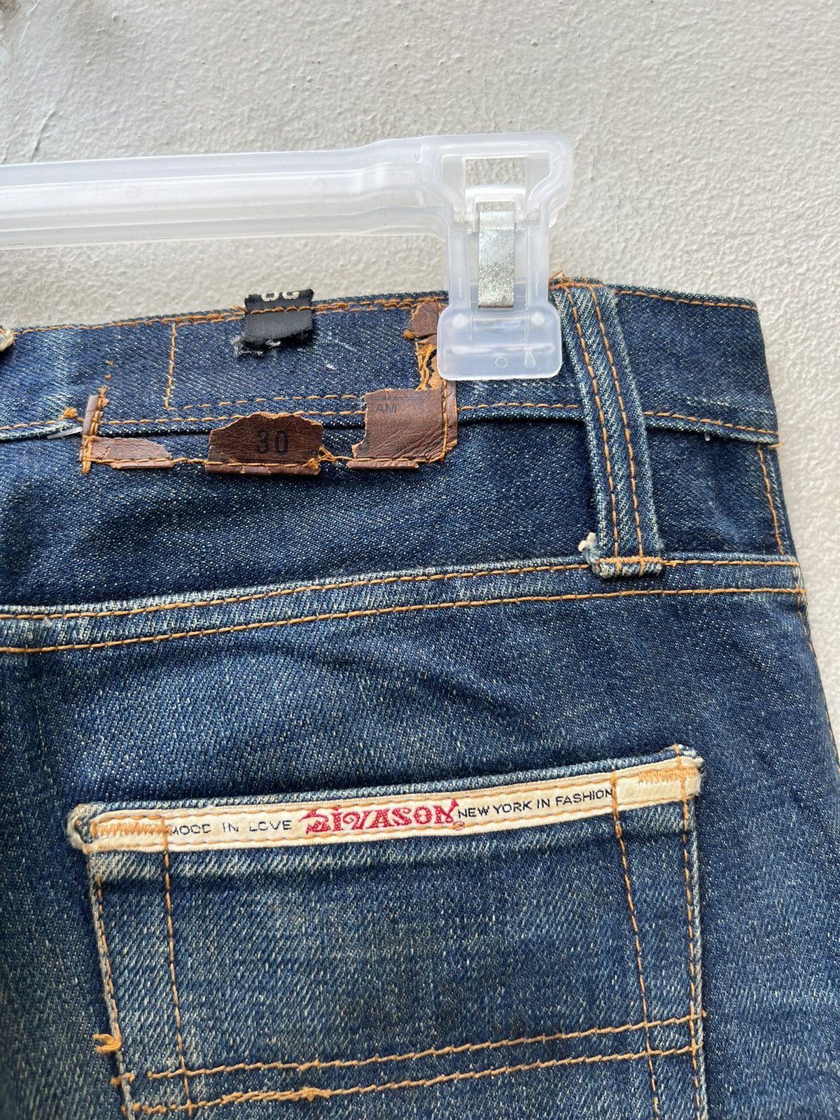 Vintage Super Flare Vintage 70s Bivason Dirty Mud Denim Jeans Size US 30 / EU 46 - 14 Thumbnail