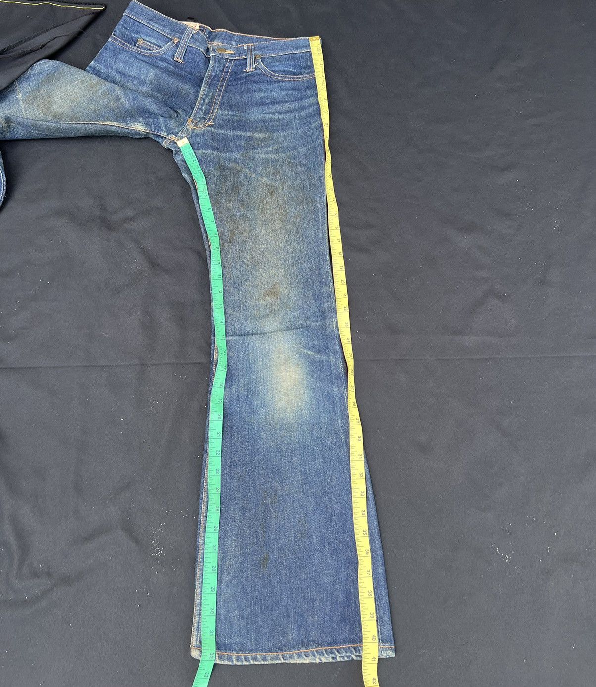 Vintage Super Flare Vintage 70s Bivason Dirty Mud Denim Jeans Size US 30 / EU 46 - 23 Thumbnail