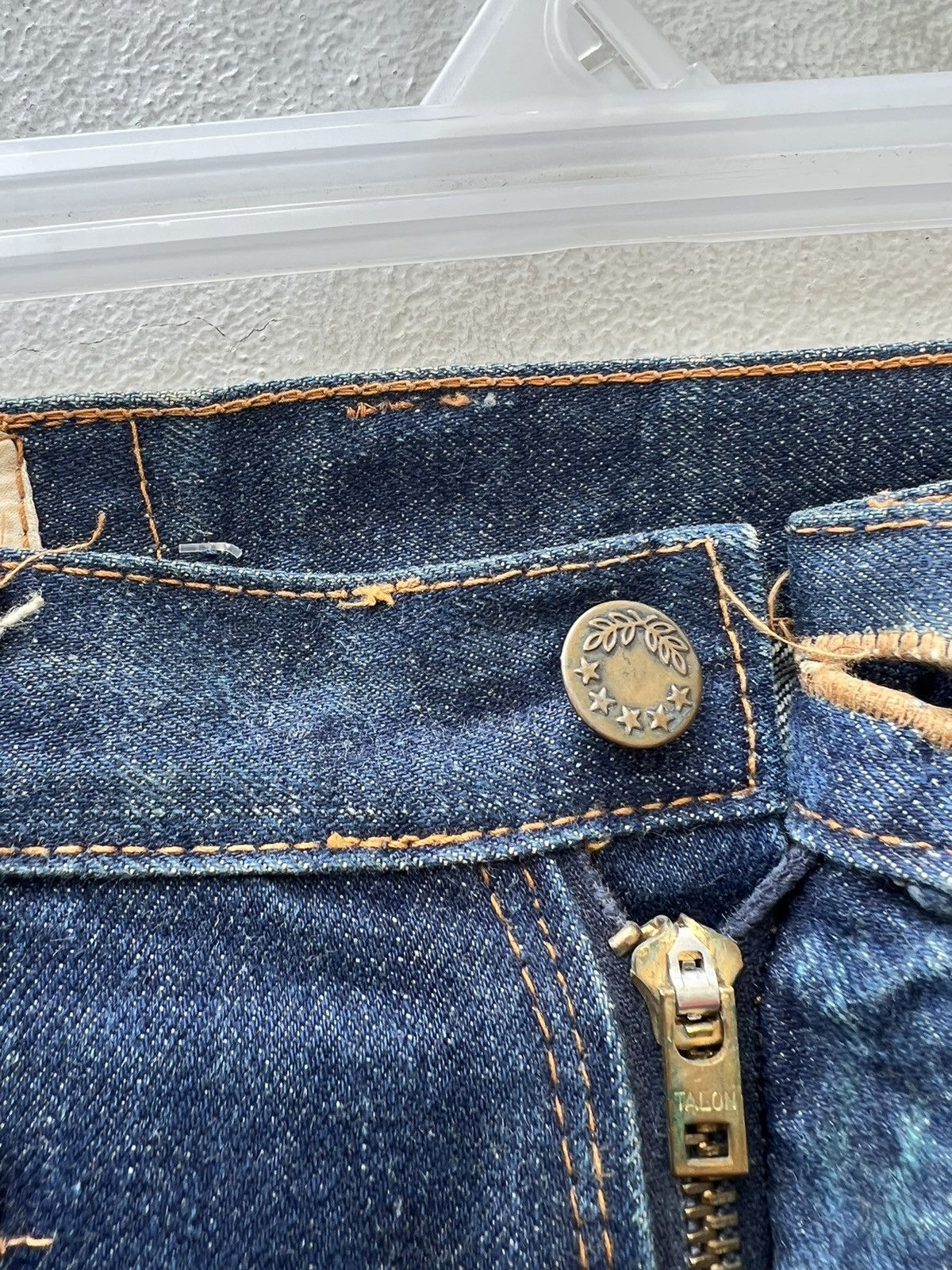 Vintage Super Flare Vintage 70s Bivason Dirty Mud Denim Jeans Size US 30 / EU 46 - 2 Thumbnail