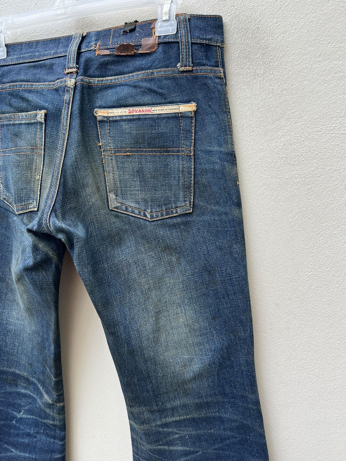 Vintage Super Flare Vintage 70s Bivason Dirty Mud Denim Jeans Size US 30 / EU 46 - 13 Thumbnail