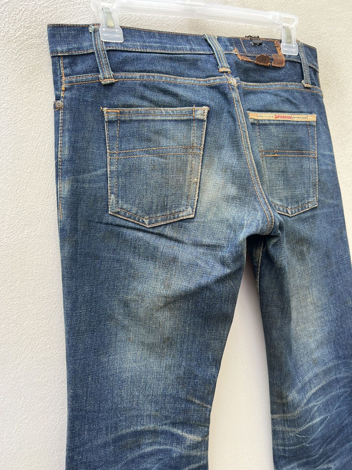 Vintage Super Flare Vintage 70s Bivason Dirty Mud Denim Jeans Size US 30 / EU 46 - 11 Thumbnail