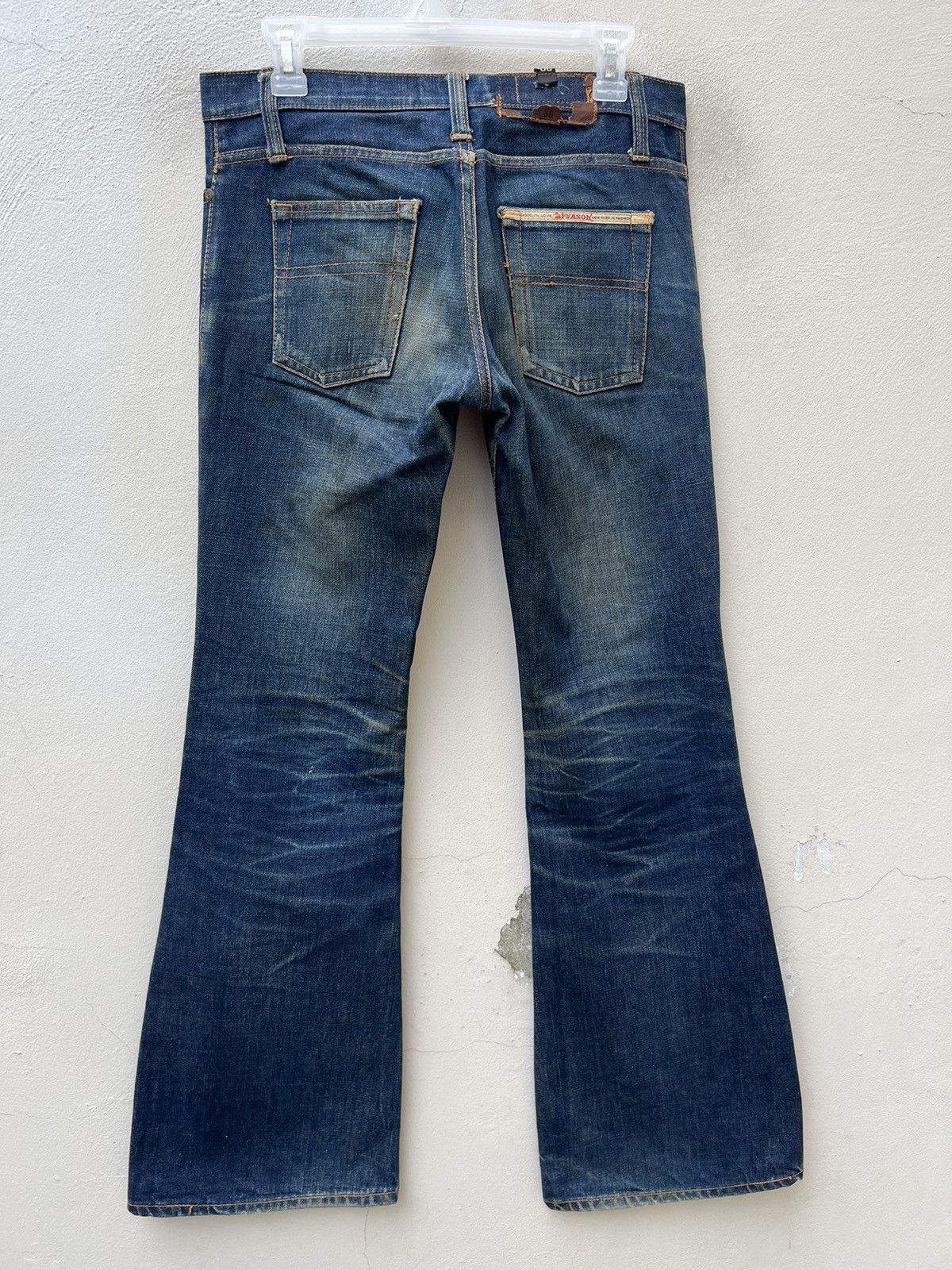 Vintage Super Flare Vintage 70s Bivason Dirty Mud Denim Jeans Size US 30 / EU 46 - 10 Thumbnail