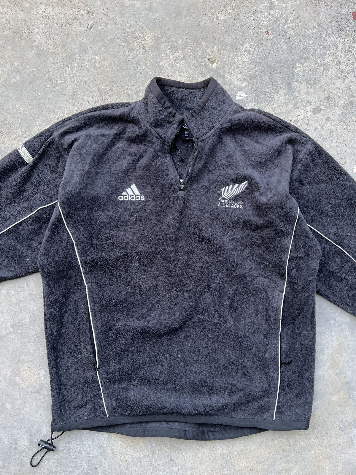 Adidas Vintage Adidas All Black Training Fleece Pullover Size US L / EU 52-54 / 3 - 2 Thumbnail
