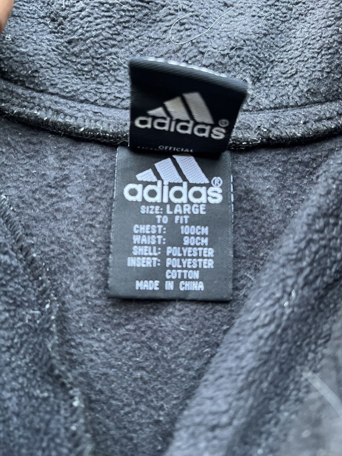 Adidas Vintage Adidas All Black Training Fleece Pullover Size US L / EU 52-54 / 3 - 4 Thumbnail