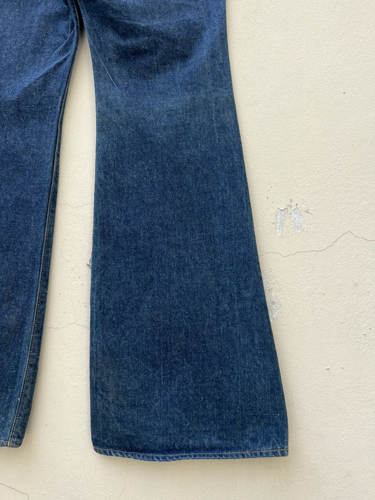 Vintage Super Flare VTG 70s Canton X-West Sun Fade Blue Denim Jeans Size US 31 - 17 Thumbnail