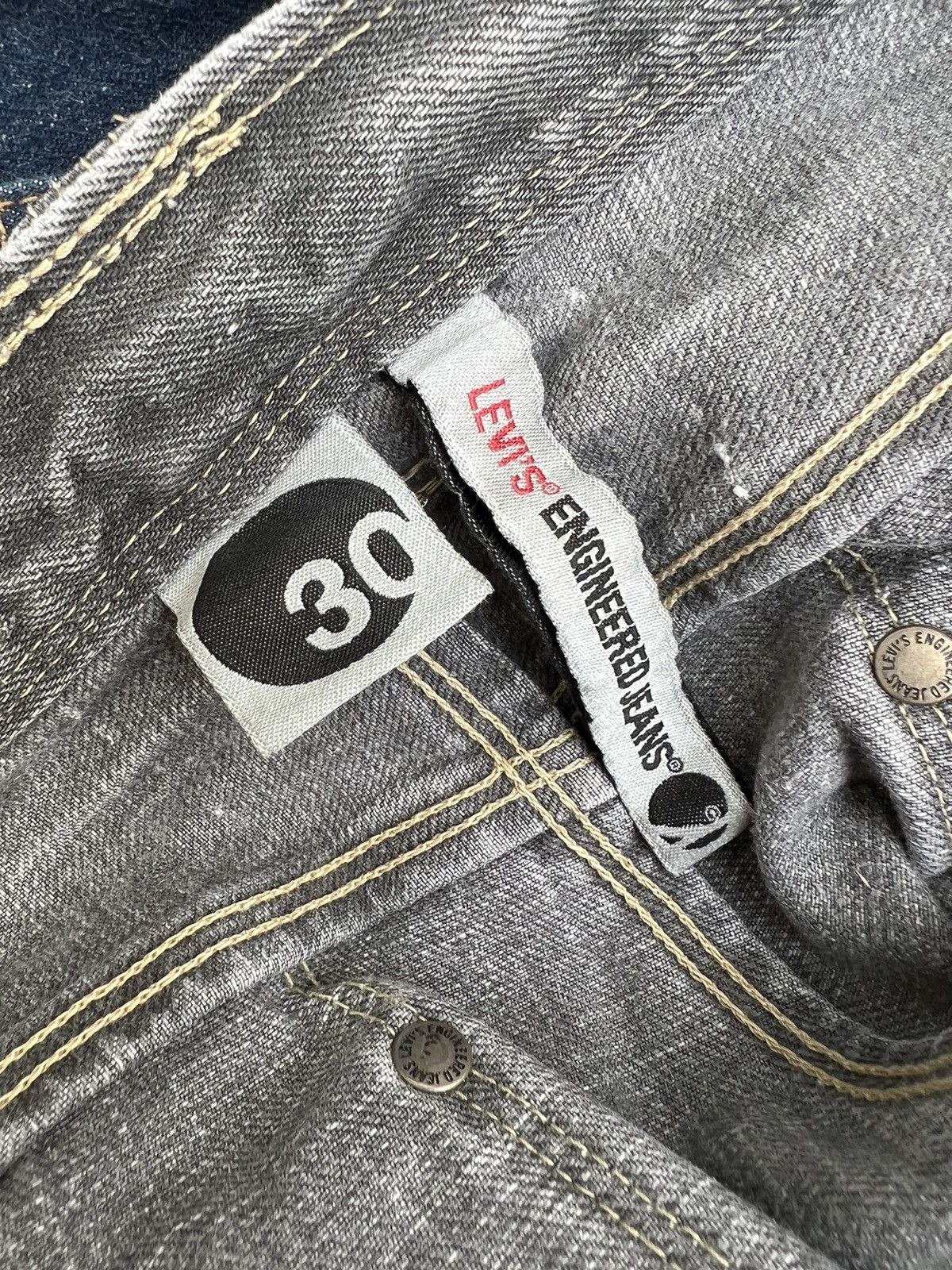 Japanese Brand × Levi's Vintage 2004 Levi’s Engineered Japan Fade Black Denim Jeans Size US 30 / EU 46 - 17 Thumbnail