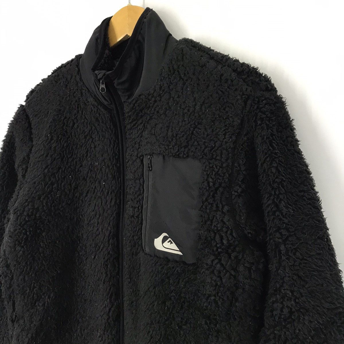 Quiksilver Quiksilver Fleece Sherpa Black Jacket Size US M / EU 48-50 / 2 - 2 Thumbnail