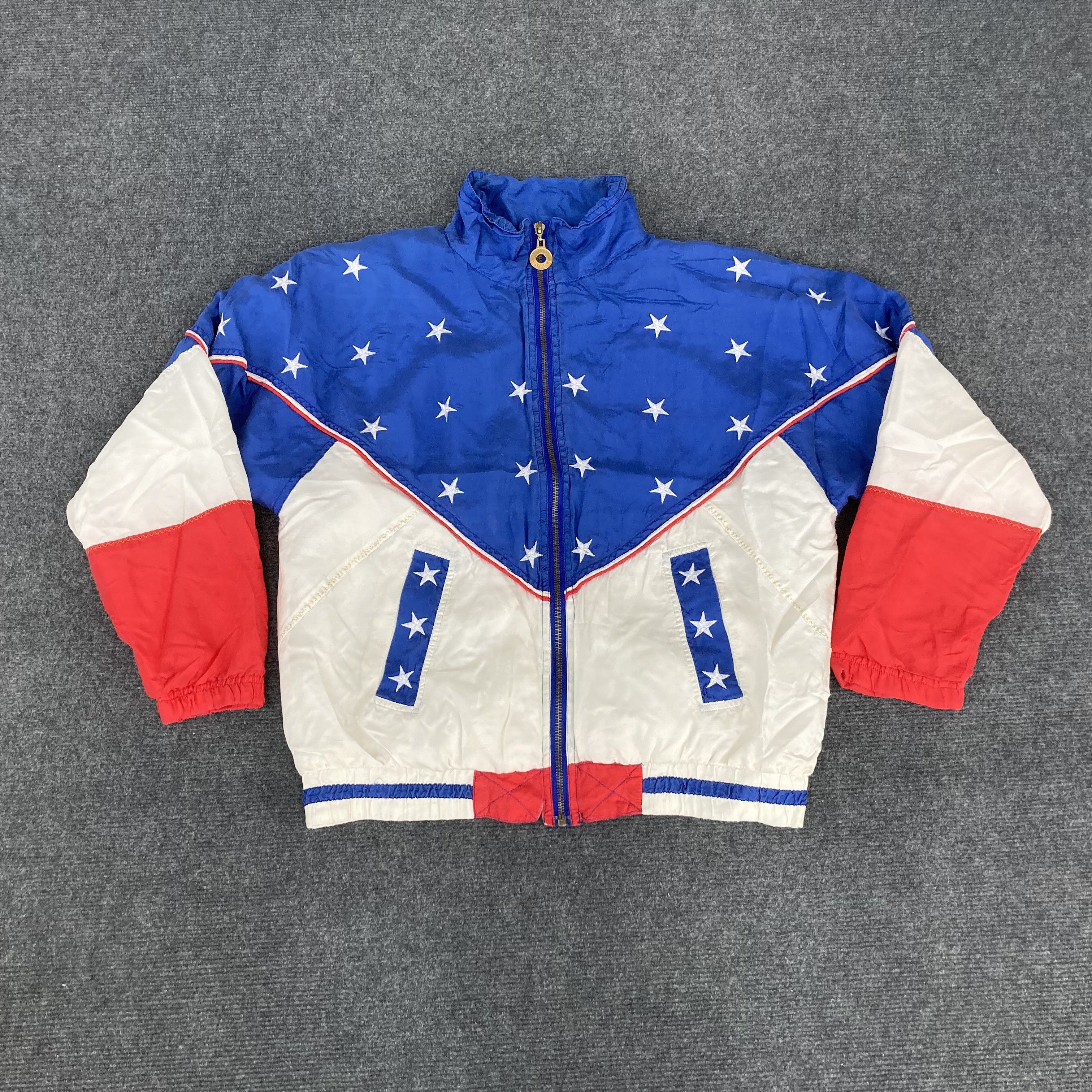 Mureli Usa Flag Zipper Hip Hop Style Swag Rare Women Jacket