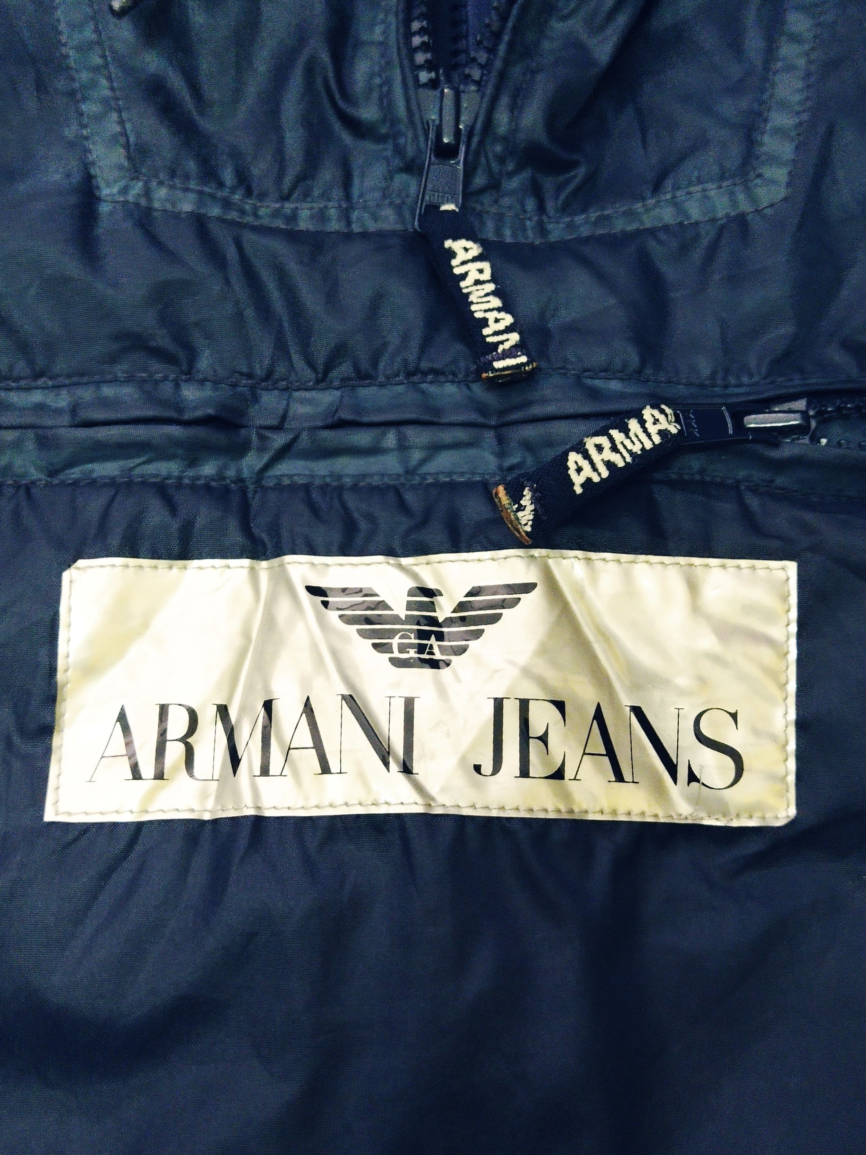 Armani × Giorgio Armani × Vintage Vintage Armani Jeans Anorak Jacket Size US M / EU 48-50 / 2 - 8 Thumbnail