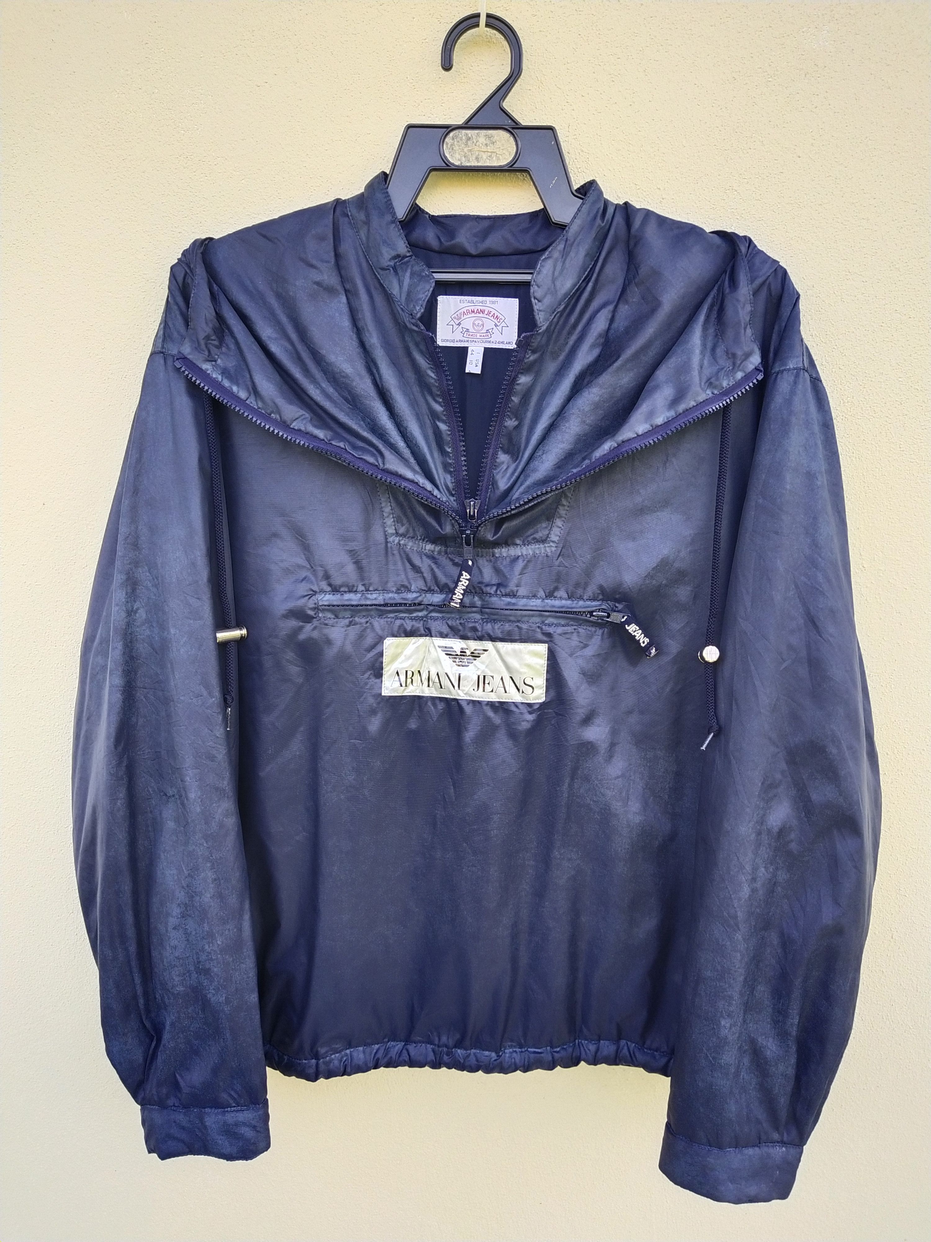 Armani × Giorgio Armani × Vintage Vintage Armani Jeans Anorak Jacket Size US M / EU 48-50 / 2 - 3 Thumbnail