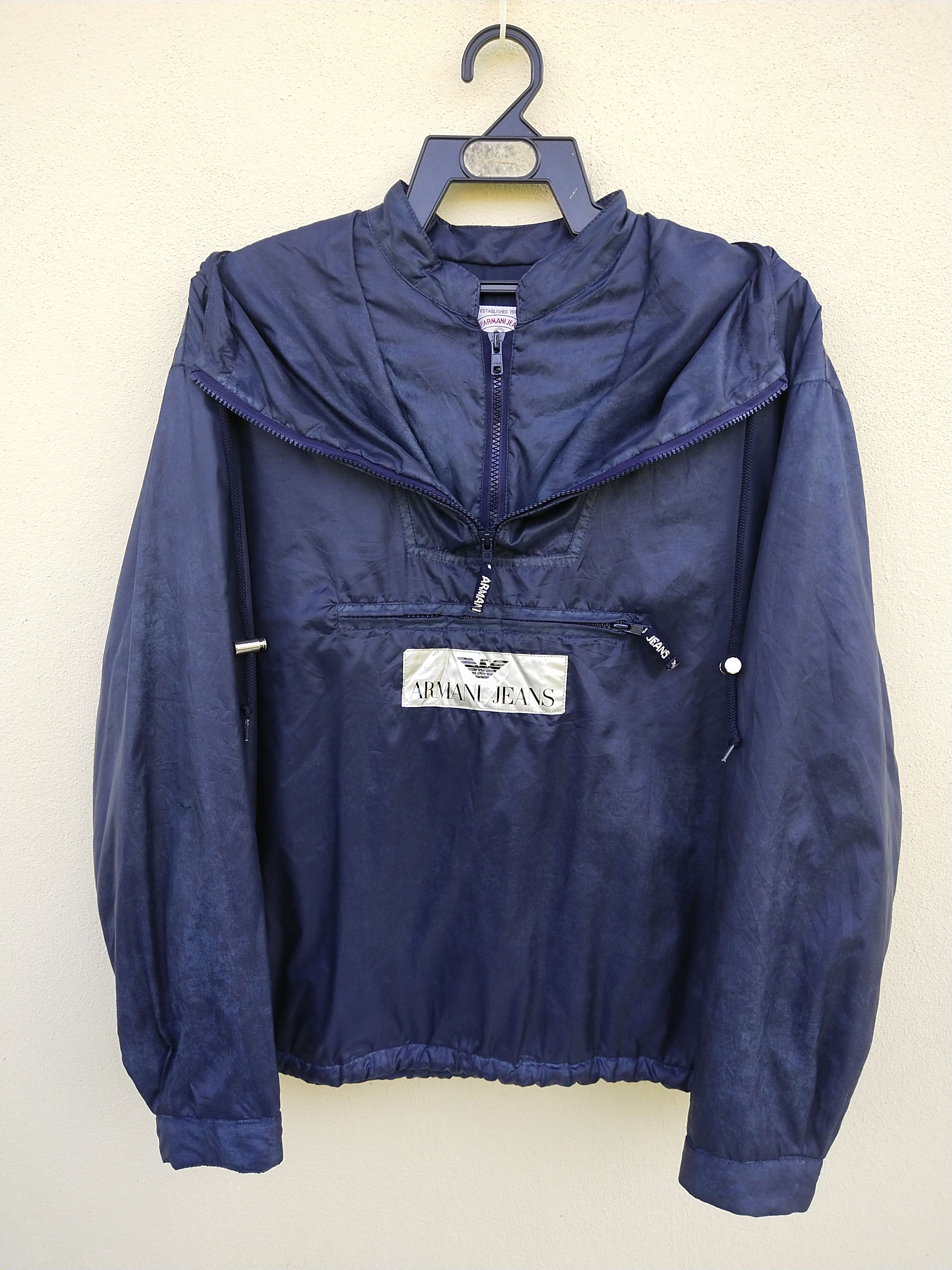 Armani × Giorgio Armani × Vintage Vintage Armani Jeans Anorak Jacket Size US M / EU 48-50 / 2 - 2 Thumbnail