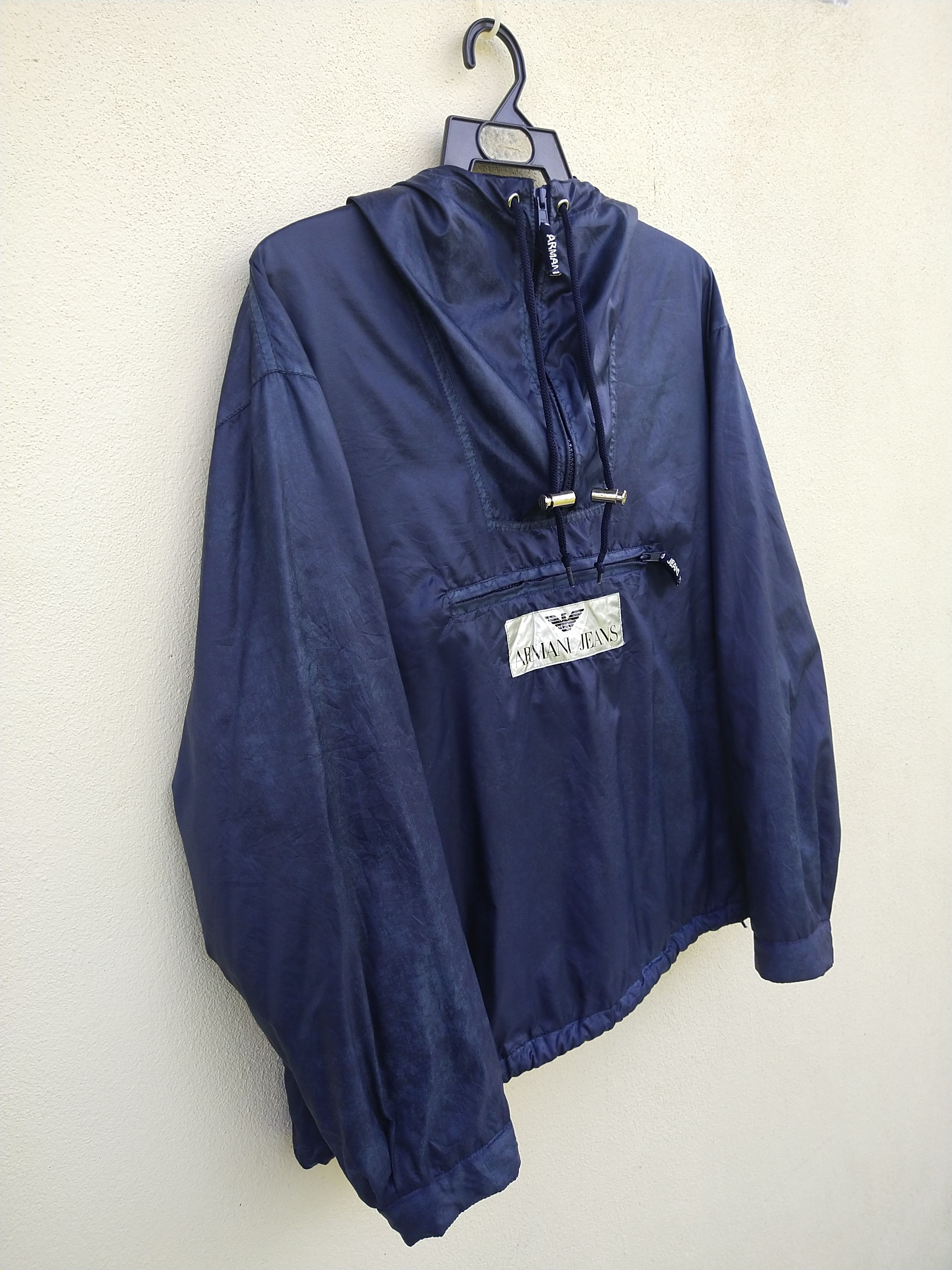 Armani × Giorgio Armani × Vintage Vintage Armani Jeans Anorak Jacket Size US M / EU 48-50 / 2 - 4 Thumbnail